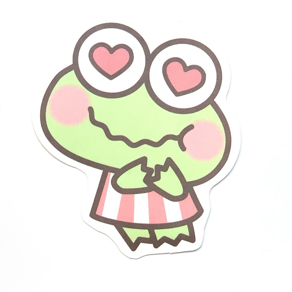 Keroppi Heart Eyes Vinyl Sticker